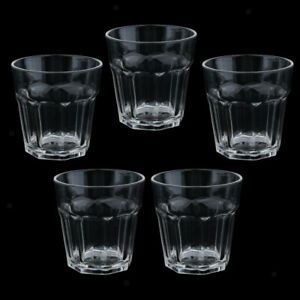 5pcs Clear Acrylic Tumbler Cup for Coffee Tea Water Bar Pub Beer Mug 300ml