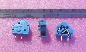 21pcs Wago 236-744 Blue 2POS Stackable Terminal Block &amp; 20pcs 236-400 End Plate