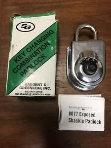 Sargent &amp; Greenleaf Inc.  8077 AD Key Changing Combination Padlock 2007
