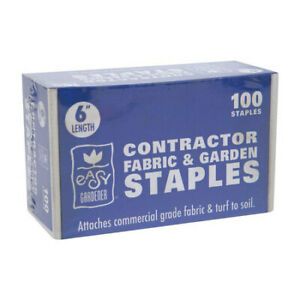 EASY GARDENER 8060 Garden Staples 6&#034; 100Pk