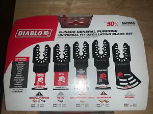 Diablo DOU5S 5 pc Universal Fit General Purpose Oscillating Blade Set (5-Piece)