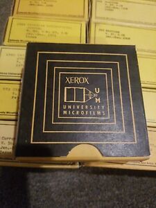 University Microfilms 35mm microfilm/  microfiche roll on reel in box
