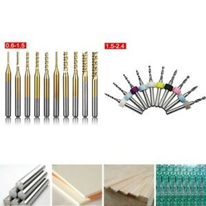 End Mill 10pcs PCB HSS Flute Milling Cutter Router Drill Bit Replaces Brand New