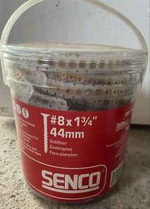 Senco 08F175Y 1000pk #8 x 1-3/4&#034; Square Head Flooring Screws 4x New