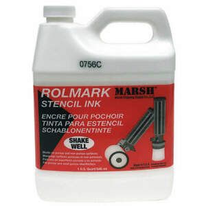 MARSH 20923 Stencil Ink,Jug,White,1 qt.