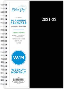 Blue Sky 2021-2022 Monthly Daily Planner Flexible Cover 5&#034; x 8&#034; Organizer - New
