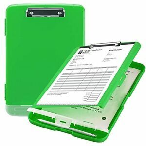 Clipboard with Storage, High Capacity Nursing Clipboards with Pen Green