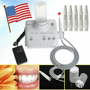 Dental Ultrasonic Scaler Fit DTE Satelec 2 Water Bottles +5*Scaling Handpiecs US