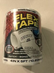 FLEX TAPE AS SEEN ON TV WATERPROOF REPAIR TAPE 4 IN. WIDE x 5 FT. LONG White