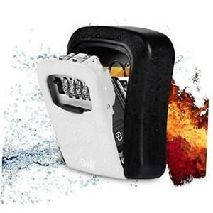 Key Lock Box, 4-Digit Waterproof Combination Lock Box with Personalized