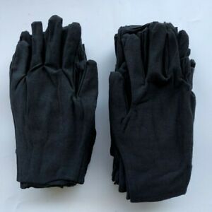 Black Cotton Inspection Gloves For Handling Coins, Jewelry And Collectibles