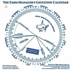 Goat Gestation Calendar Calculate Birth Breeding Conception Birthing Date