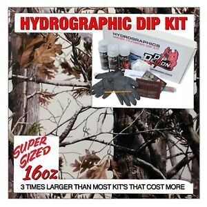 Hydrographic dip kit Woods in Winter Camo hydro dip dipping 16oz