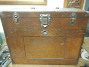 VINTAGE H.GERSTNER AND &amp; SONS MACHINIST TOOLBOX TOOL CHEST BOX NEEDS RESTORATION