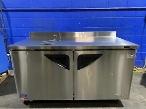 TURBO AIR TWR-60SD-N 60IN WORKTOP REFRIGERATOR DOUBLE DOOR 2 SECTION 115 VOLT