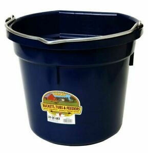 Little Giant P20FBNAVY 20 Quart Navy Flat Back Plastic Bucket