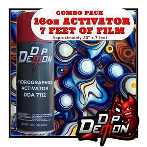 16oz hydrographic film / activator Oil Slick #3 hydro dip dipping wizard