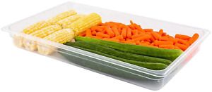 Cold Food Pan - Plastic Cold Food Storage Container - Full Size - 2.5&#034; Deep - Cl