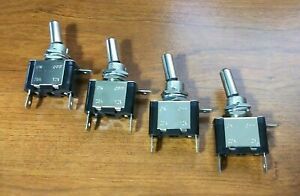 4 BBT Super Heavy Duty Lighted Red LED 12 volt DC 20 amp Toggle Switches