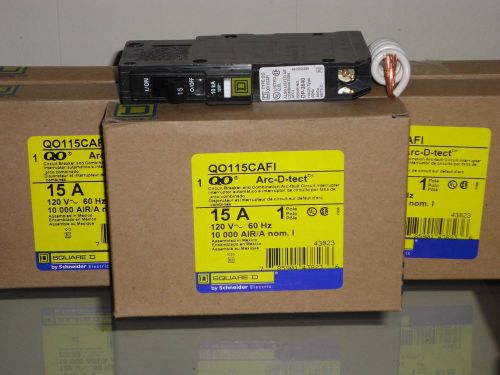 4 square d qo120cafi 20amp arc fault circuit breakers...new.. for sale