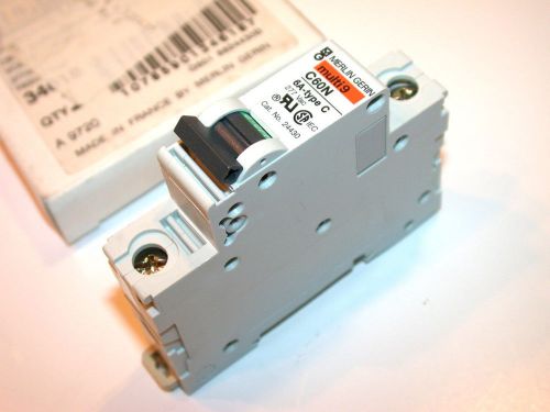 NEW MERLIN GERIN 6 AMP CIRCUIT BREAKERS DIN MOUNT FREE SHIPPING