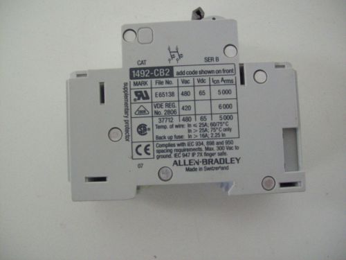 Allen bradley 1492-cb2 series b h100 10a circuit breaker - free shipping!!! for sale