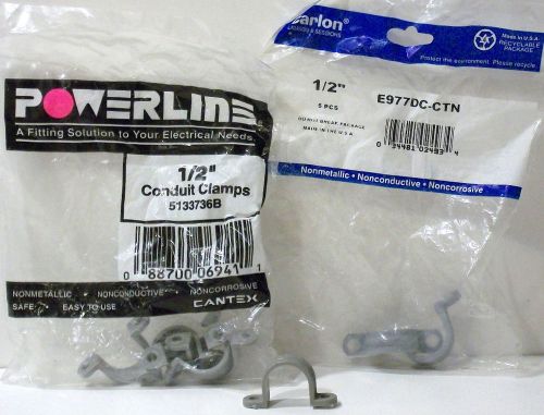8 carlon _powerline 1/2&#034; two hole conduit clamp straps for sale
