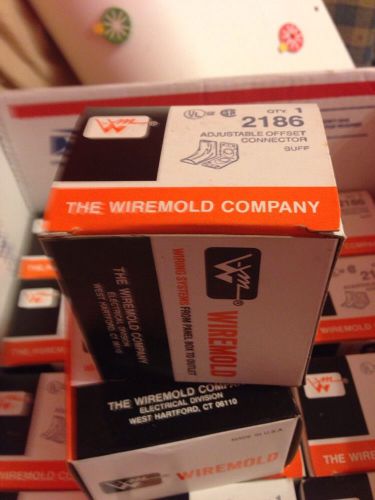 26 NEW WIREMOLD 2186 ADJUSTABLE OFFSET CONNECTOR BUFF 2-1/2&#034; WIDE