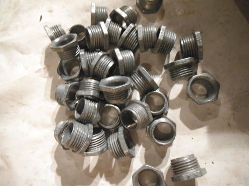 34 piece lot hubbell raco 1662 die cast zinc 1/2&#034; conduit nipples - new for sale