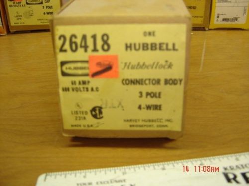 #26418 60AMP 600V HUBBELL CAP 4 WIRE BODY 3POLE