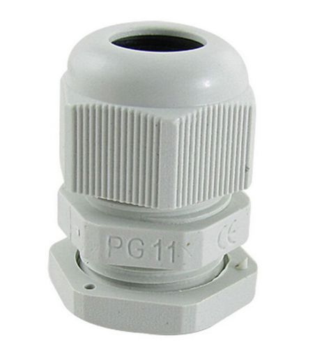 10 Pcs White Plastic PG11 Waterproof Cable Glands Connectors