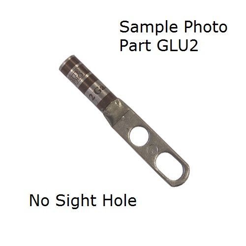 2-Hole Univ Lug for #2 Solid, 3/8&#034; Hole .75&#034;-1&#034; Spacing 100ct