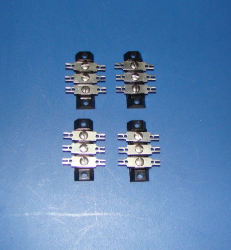 (lot of 4) 3 position kulka 599 screw or solder barrier strip terminal block for sale