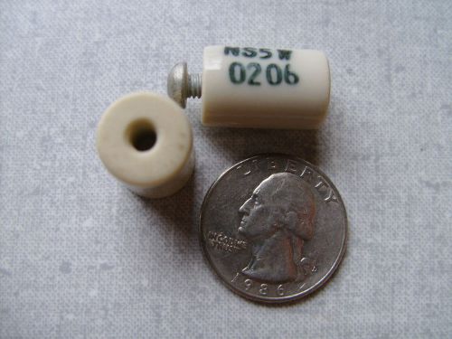 Ceramic  stand off spacer 3/4 inch high, 1/2 inch dia for  8-32 screws, ns5w0206 for sale