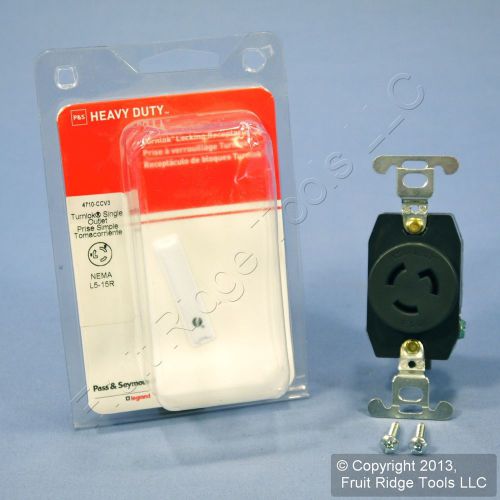 Pass &amp; seymour l5-15 locking receptacle turnlok outlet 15a 125v 4710-ccv3 boxed for sale