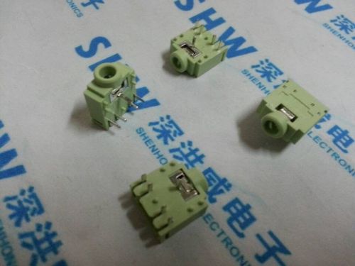 20pcs 3.5mm female audio connector 5 pin dip stereo headphone jack pj307g green for sale