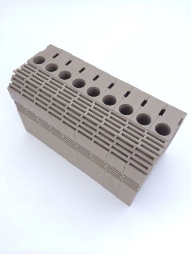 Din rail terminal block end brackets 9 quantity ss6 dinkle screw clamp large for sale