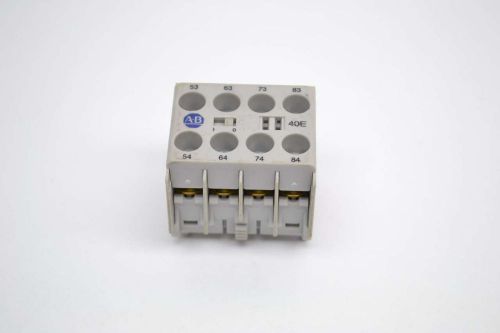 Allen bradley 100-kfa40e auxiliary 100-k a 10a amp contact block b433401 for sale