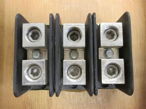 Ilsco  power distribution block  pdb-11-350-1  1p  600v  lot of 3  used for sale