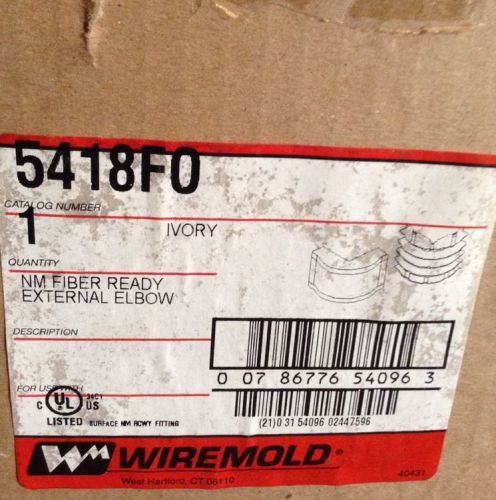 new WIREMOLD WIRE MOLD 5418FO NM FIBERREADY EXTERNAL ELBOW IVORY