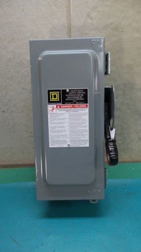 Square d h361awk 15 hp 600 vac 3 pole fusible safety switch for sale