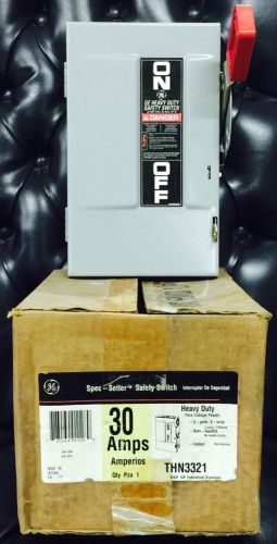 Safety switch heavy duty general electric thn3321 30 amp 3 pole 240 vac for sale