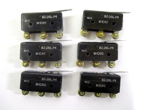 Lot (6) honeywell micro switch no. bz-2rl-p4 for sale