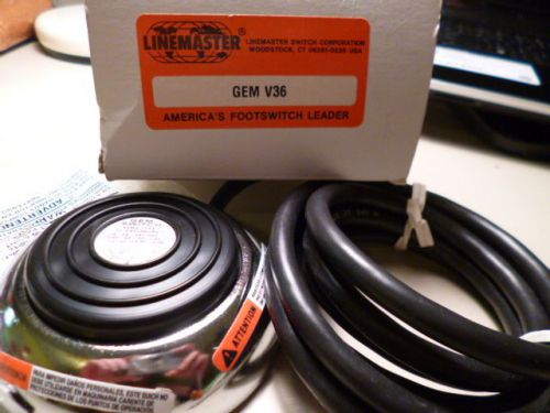 Linemaster gem-v36 switch, foot, footswitch 10a 125-250 vac,1/2 hp-nib new w/box for sale