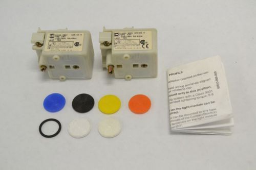 LOT 2 SQUARE D 9001 KM7 FINGERSAFE PILOT LIGHT MODULE 240V-AC SER H B247950