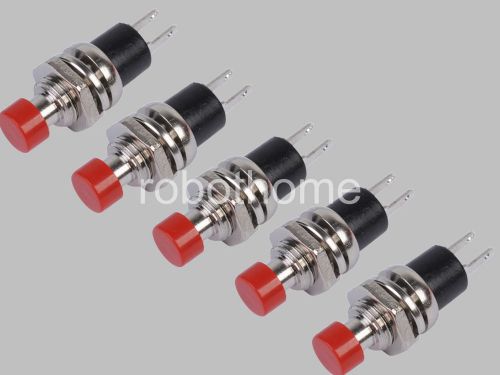 5pcs Red Mini Lockless Momentary ON/OFF Push button Switch brand new