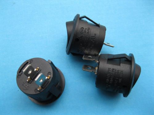 100 pcs Circular Black Rocker Switch on-off 2pin 6A/250V 10A/125V KCD1 w/o LED