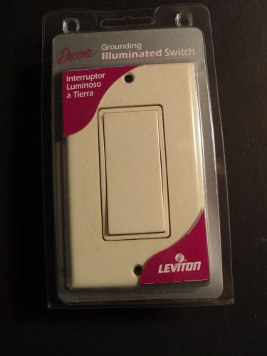 Leviton Decora 15A-120V Illuminated Switch #5672 Almond 1 Pc. NEW
