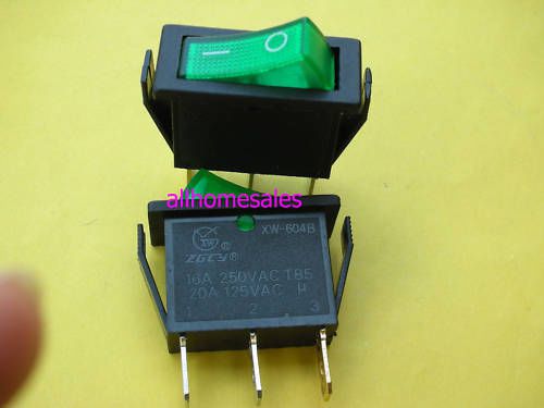 10,green led heavy duty 250v on-off rocker switch,ba1 for sale