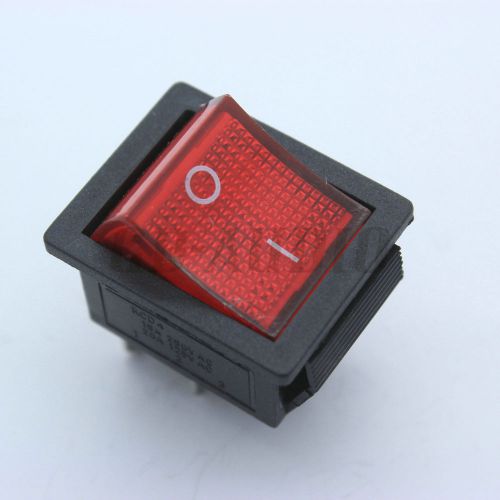 50pcs red light kcd4 on off rocker switch 250v 15a /125v 20a 31x25.5mm cqc rohs for sale